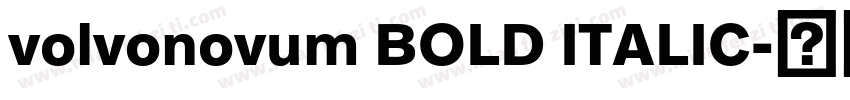 volvonovum BOLD ITALIC字体转换